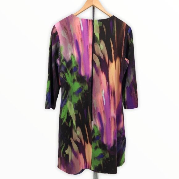 Trina Turk Watercolor Elbow Sleeve Sheath Dress - Picture 7 of 11